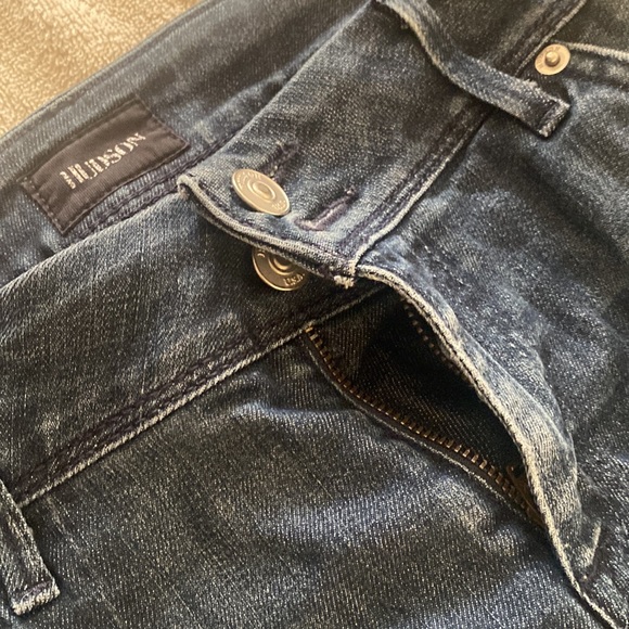 Hudson from Neiman’s Blue BethBaby Boot blue jeans w/ great fringe& back pockets - Picture 7 of 16